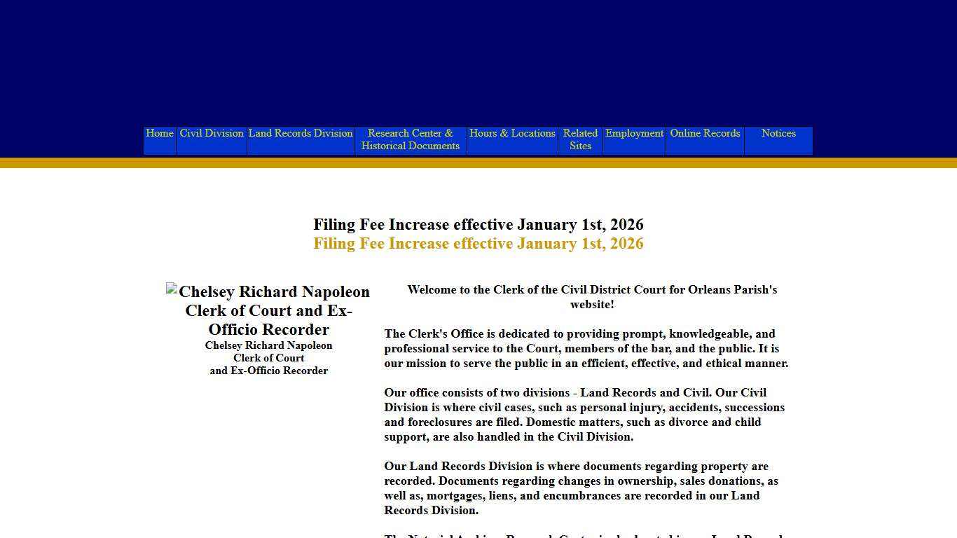 Orleans Parish Civil Clerk of Court